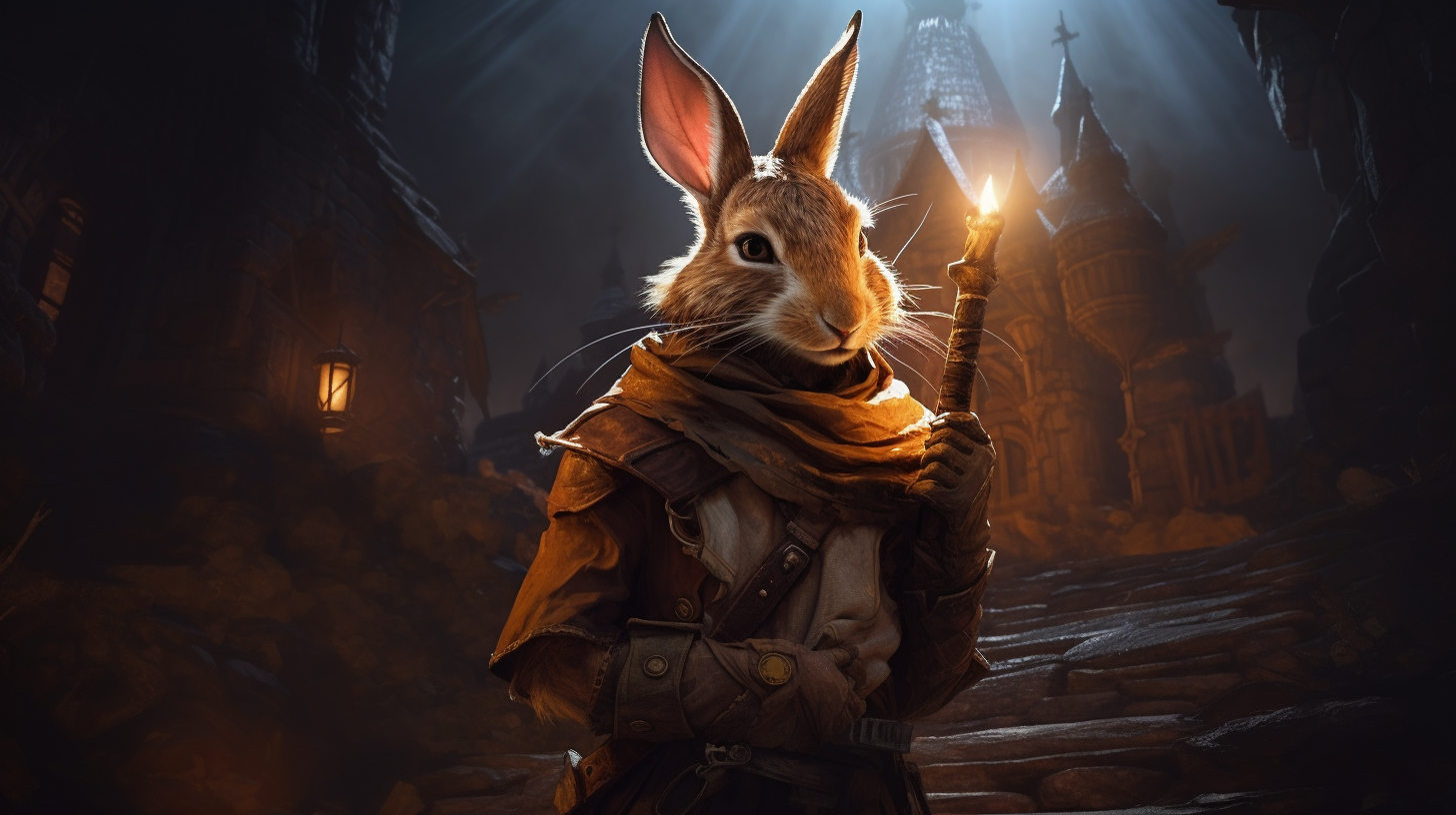 Hare Human Cleric Dungeons & Dragons Fantasy