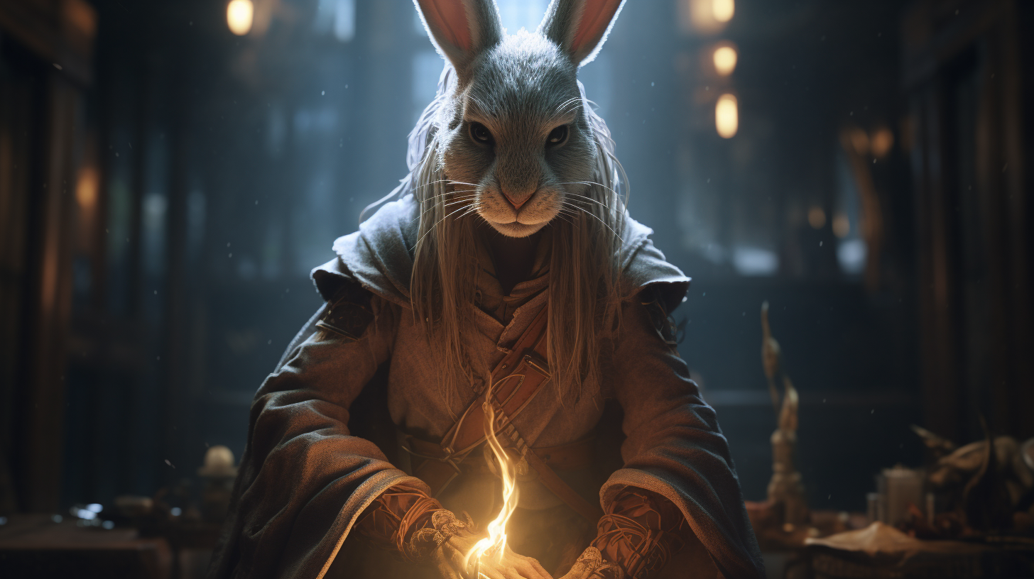 Hare Human Wizard Fantasy Art