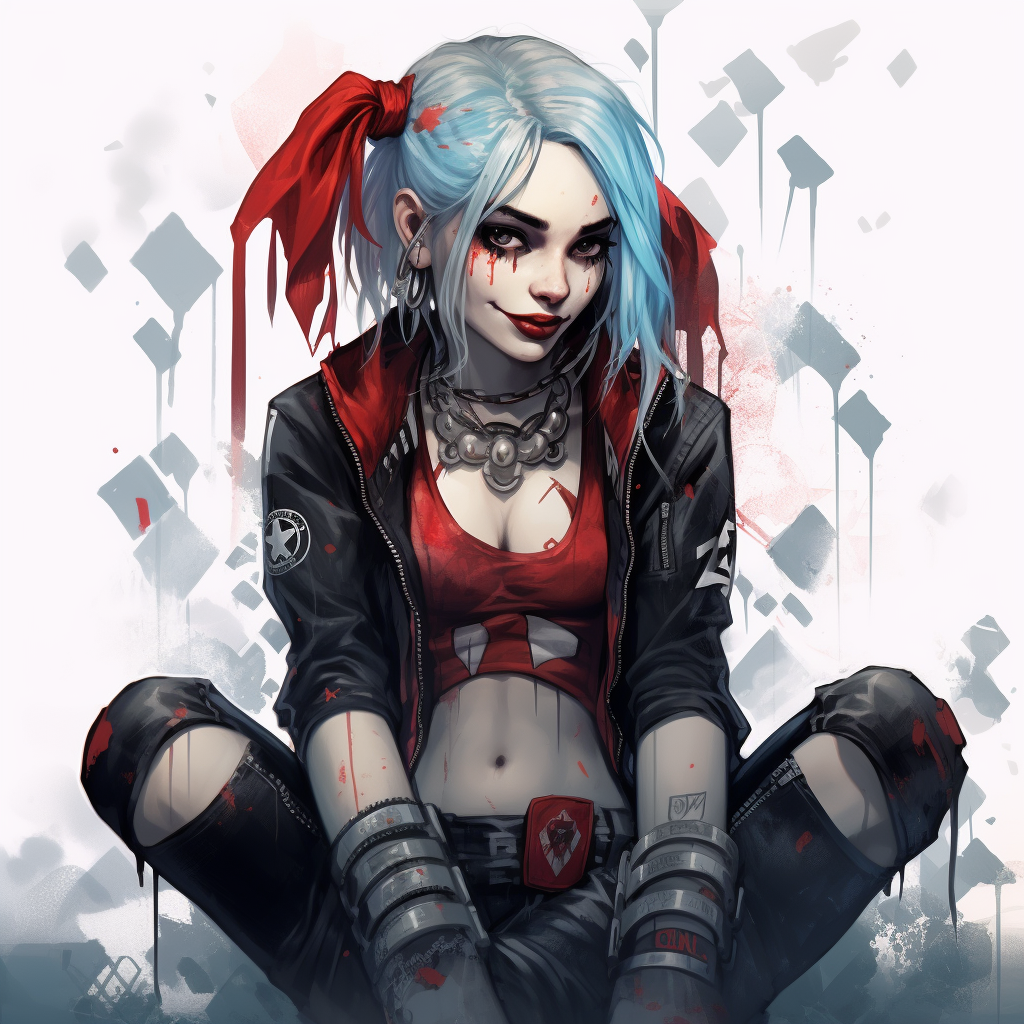 Harley Quinn as an emo boy