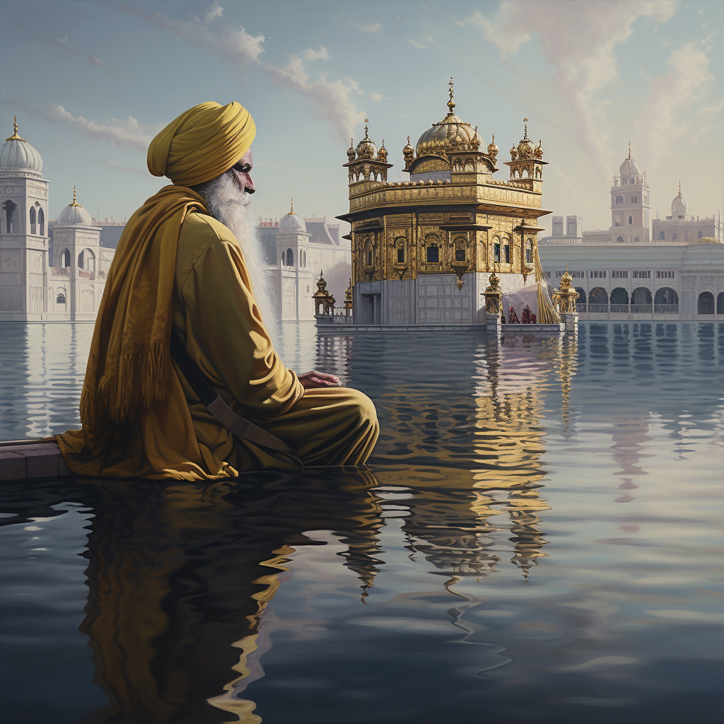 Tranquil Harmandir Sahib Guru Image