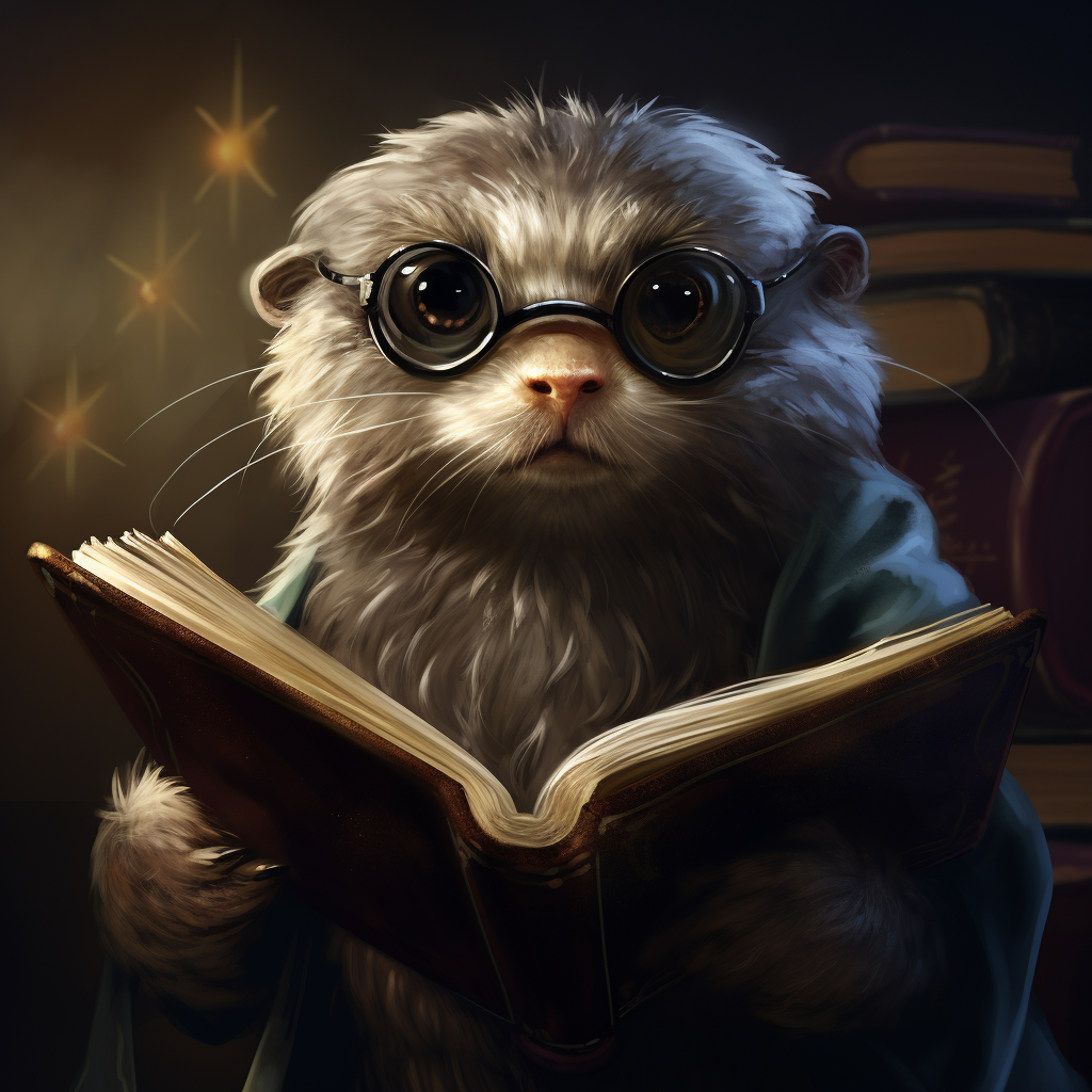 Cute wizarding sea otter named Harry