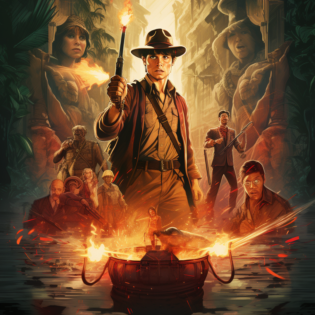 Harry Potter as Indiana Jones movie poster