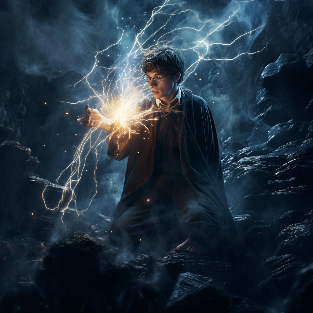 Hyper-realistic Harry Potter Summoning Patronus