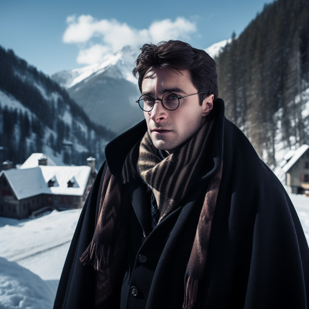 Harry Potter enjoying Swiss mountain village