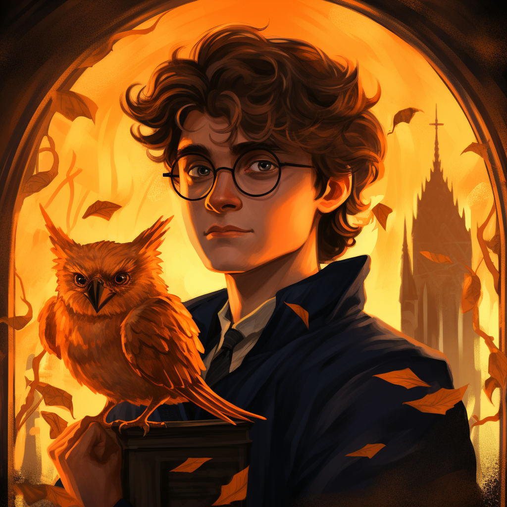 Harry Potter orange illustration