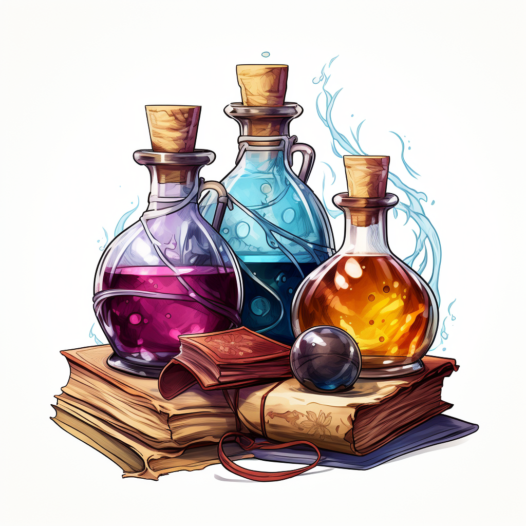 Illustration of Harry Potter Potion Book Pages