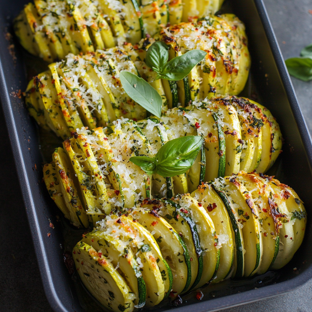 Hasselback Zucchini Recipe Inspiration Image