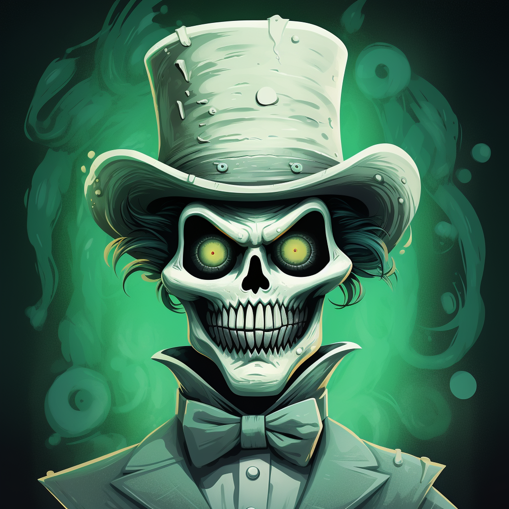 Retro Art Vibe Hatbox Ghost