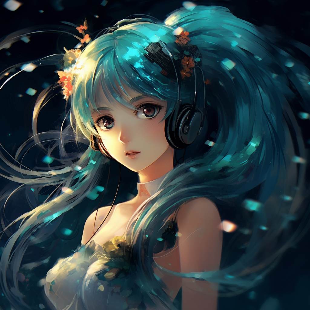 Hatsune Miku Hoshino Ai with sparkling pupil and twintail