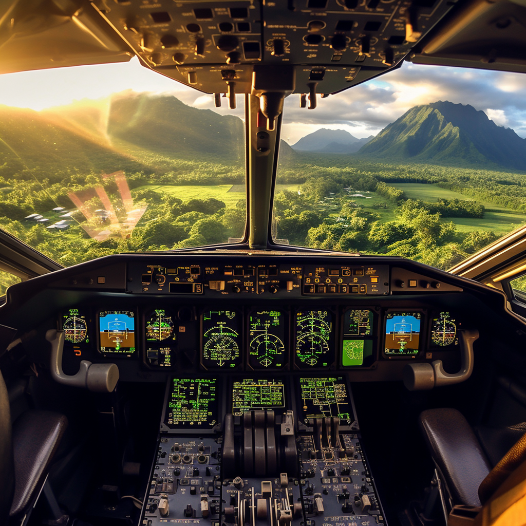 A breathtaking view of Hawaii runway