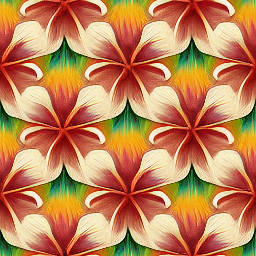 Colorful Hawaiian flower pattern image