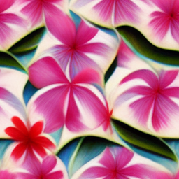 Colorful Hawaiian flower patterns