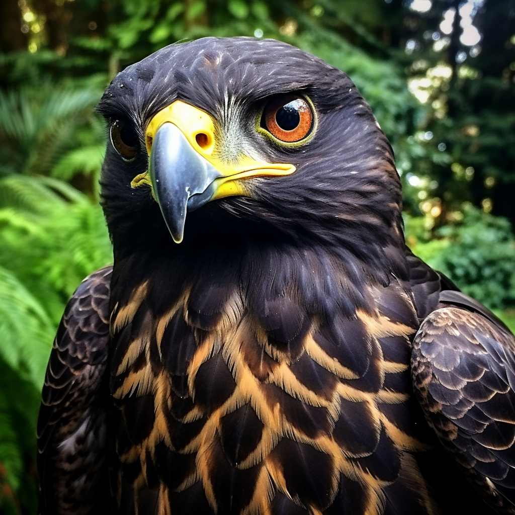 Cute Hawaiian Hawk with Dark Chocolate Coat