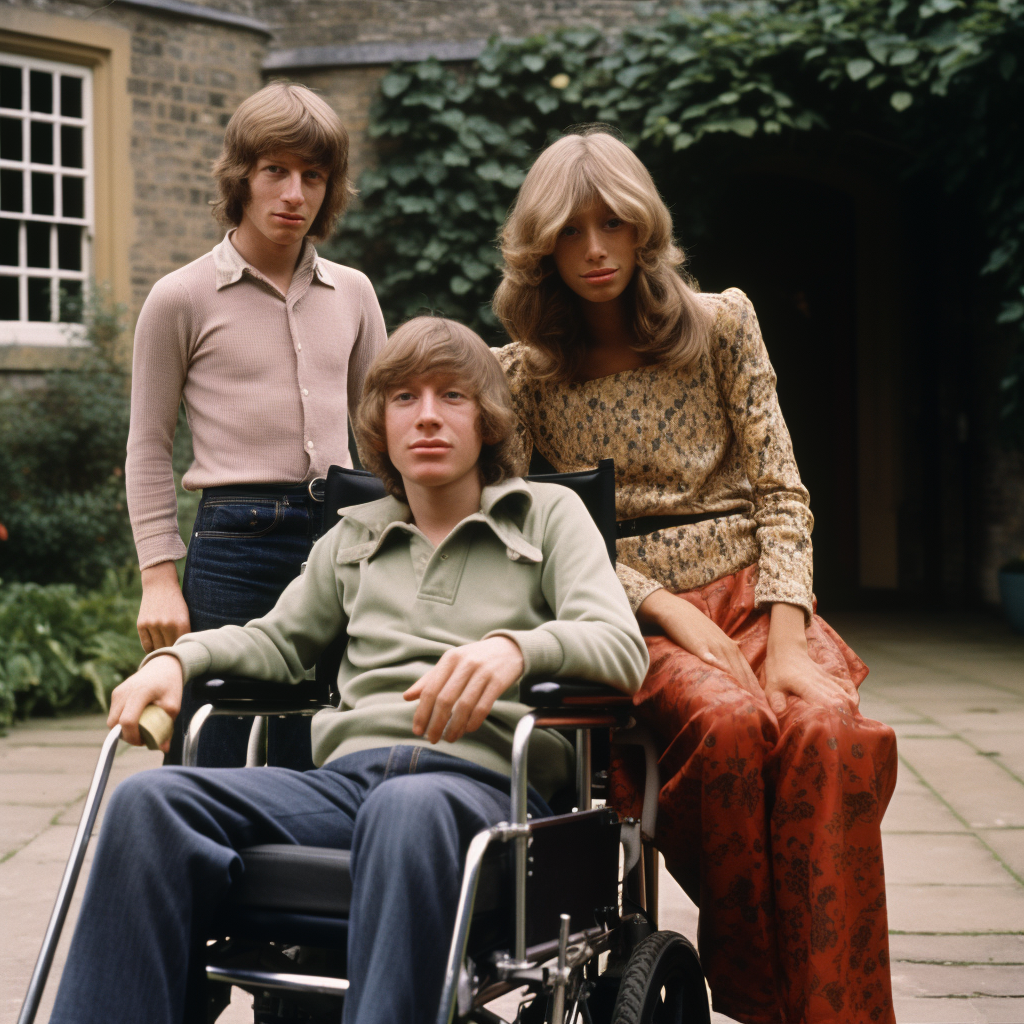 Stephen Hawking with his family