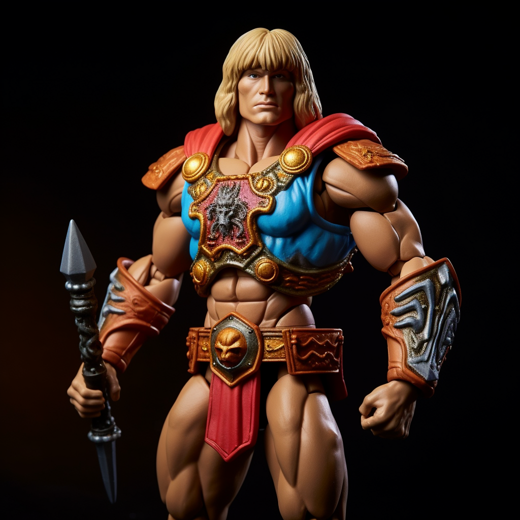 Realistic He-man toy image