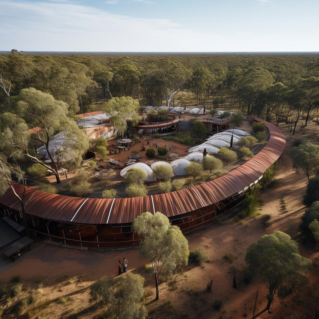 Aboriginal men healing center in mallee forests