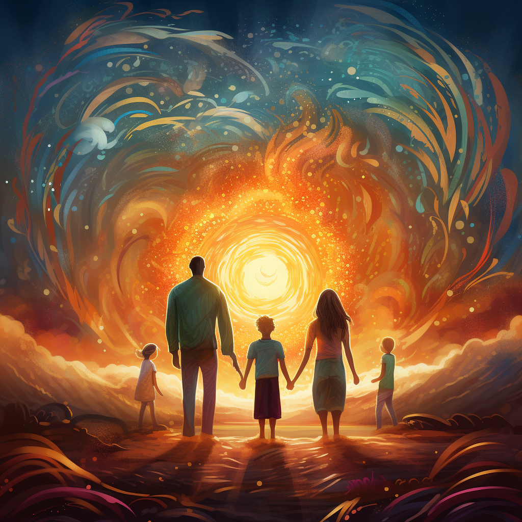 Illustration depicting the healing power of family