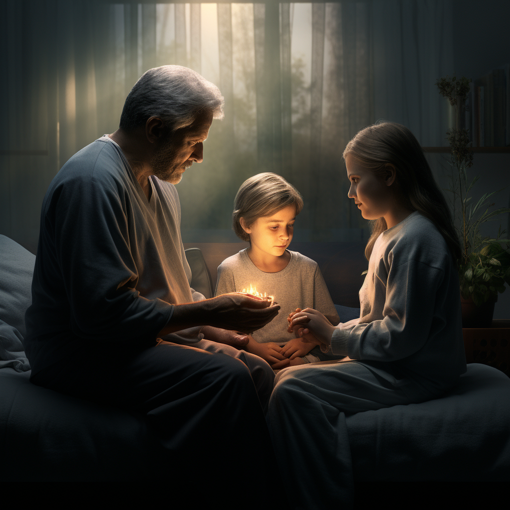 Family Healing in 3D Render