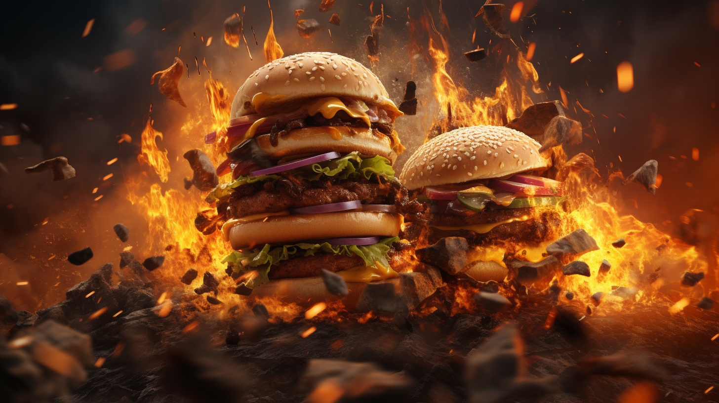 Human Health Destruction with Burgers and Fried Foods