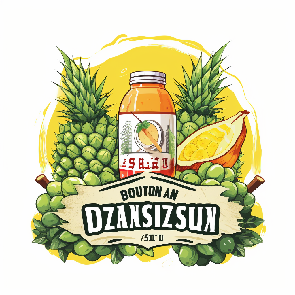 A refreshing and healthy durian logo beverage