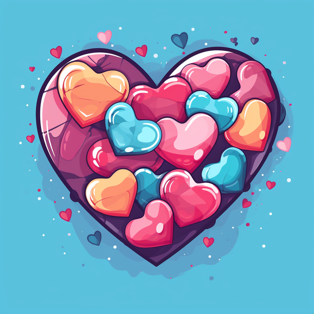 Heart-shaped Candy Vector Art