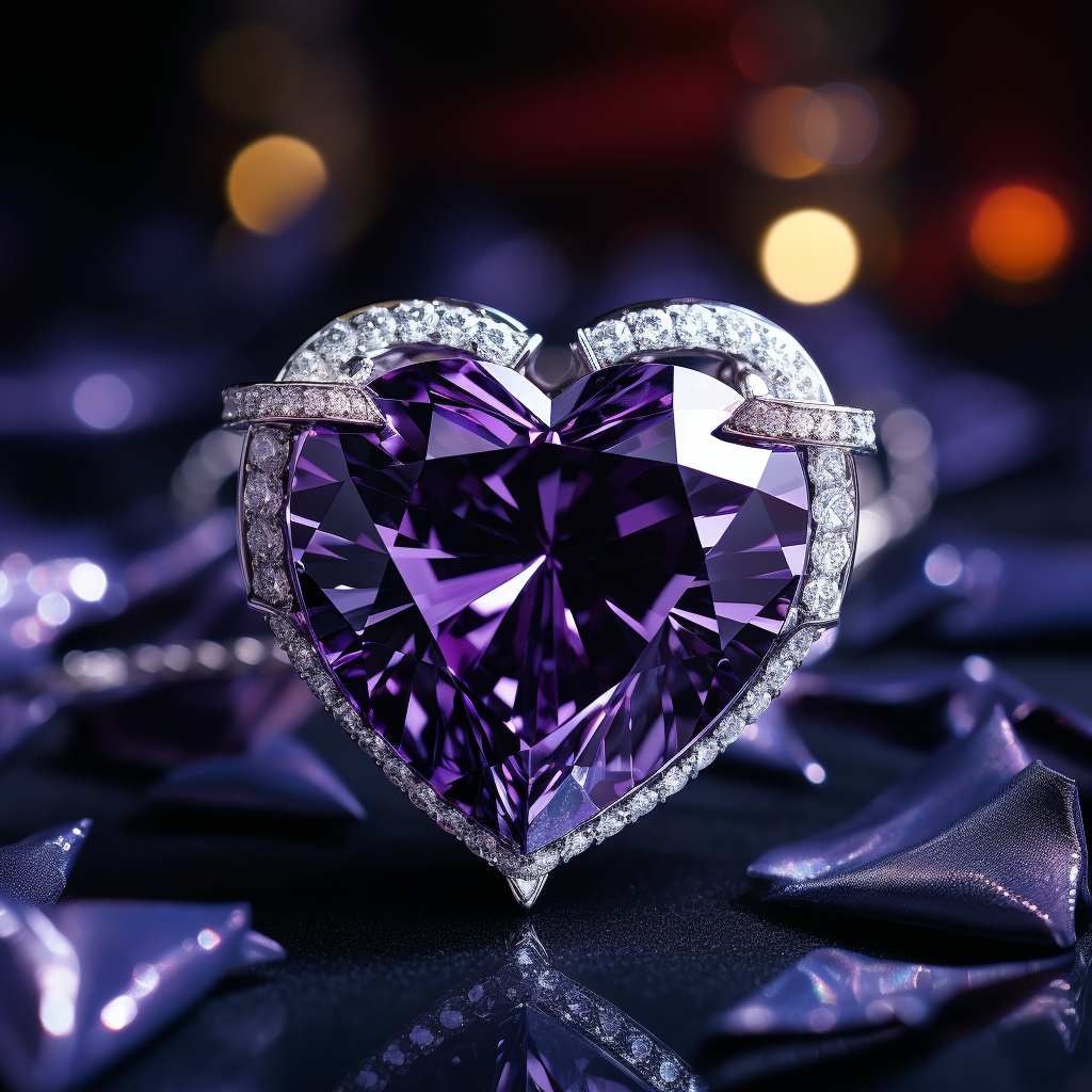 Stunning Heart-Shaped Diamond on Velvet