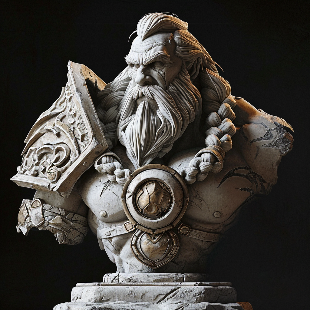 Statue of Hearthstone's Korrak, the Marvelous Character