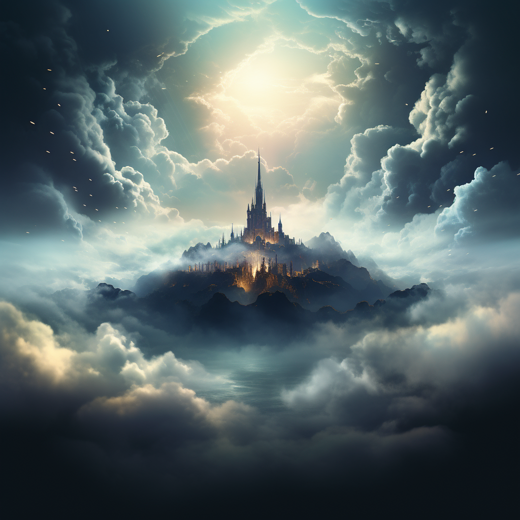 Kingdom in Heaven with Clouds and Mist