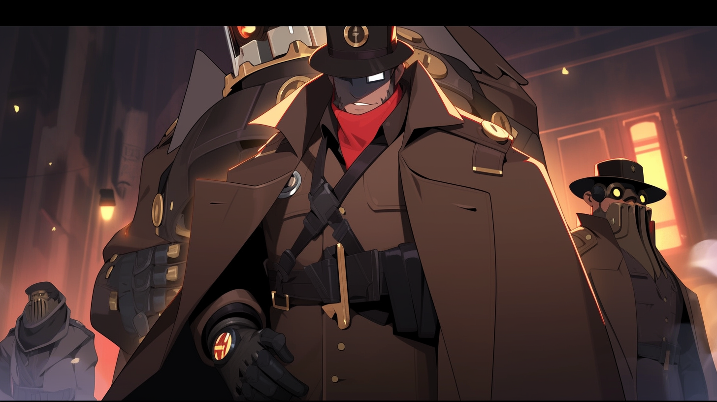 Heavy dressed as Bastion in anime still