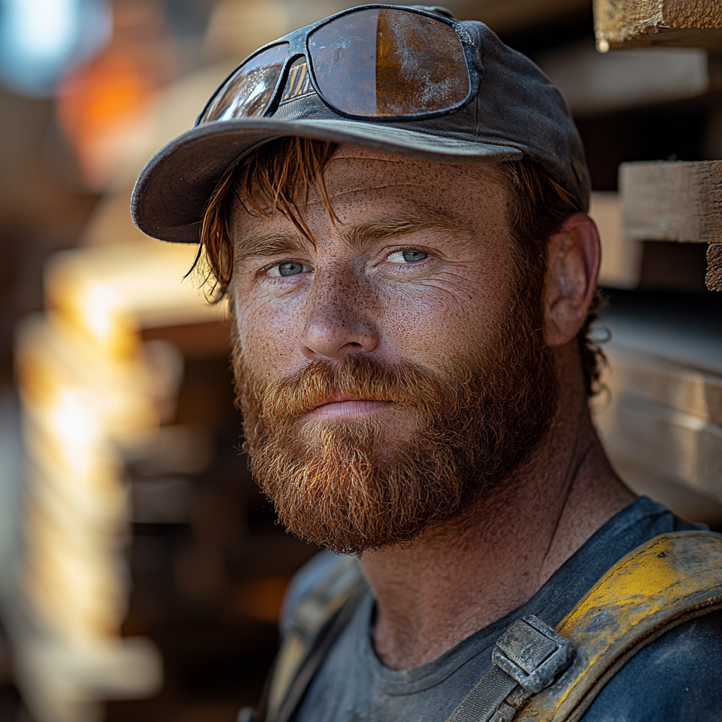 Construction worker carrying planks Brisbane