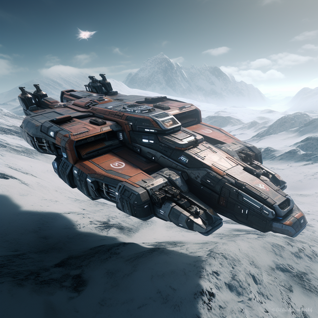 Impressive heavyweight freighter in Star Citizen