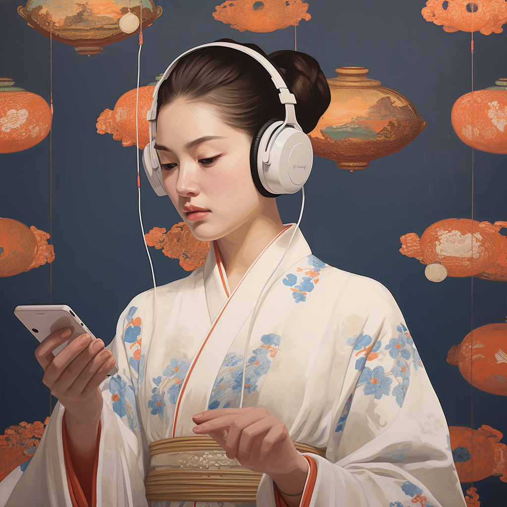 Airpods in the enchanting Heian Period