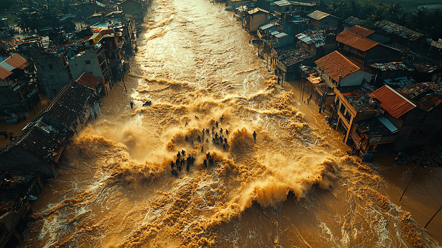 Helicopter Flash Flood People River