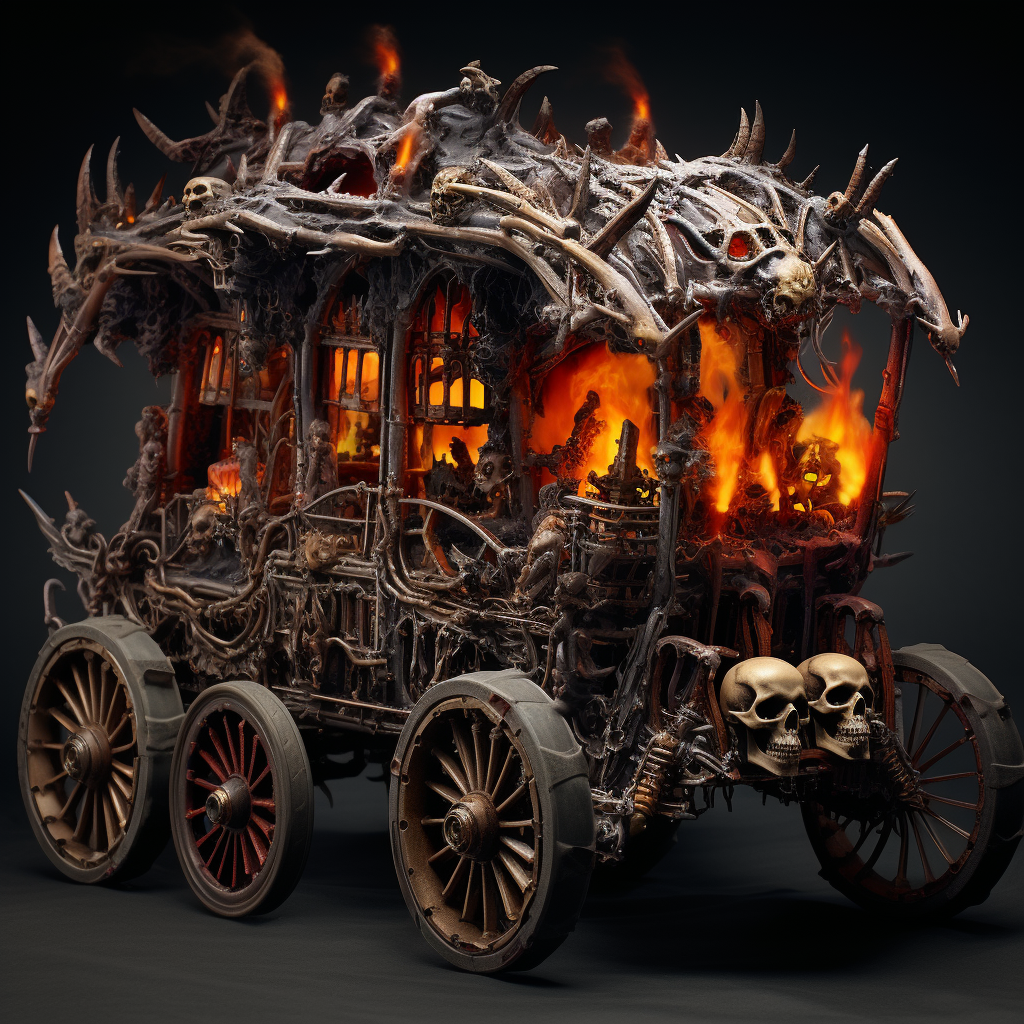 Hell Themed Roller Coaster Cart