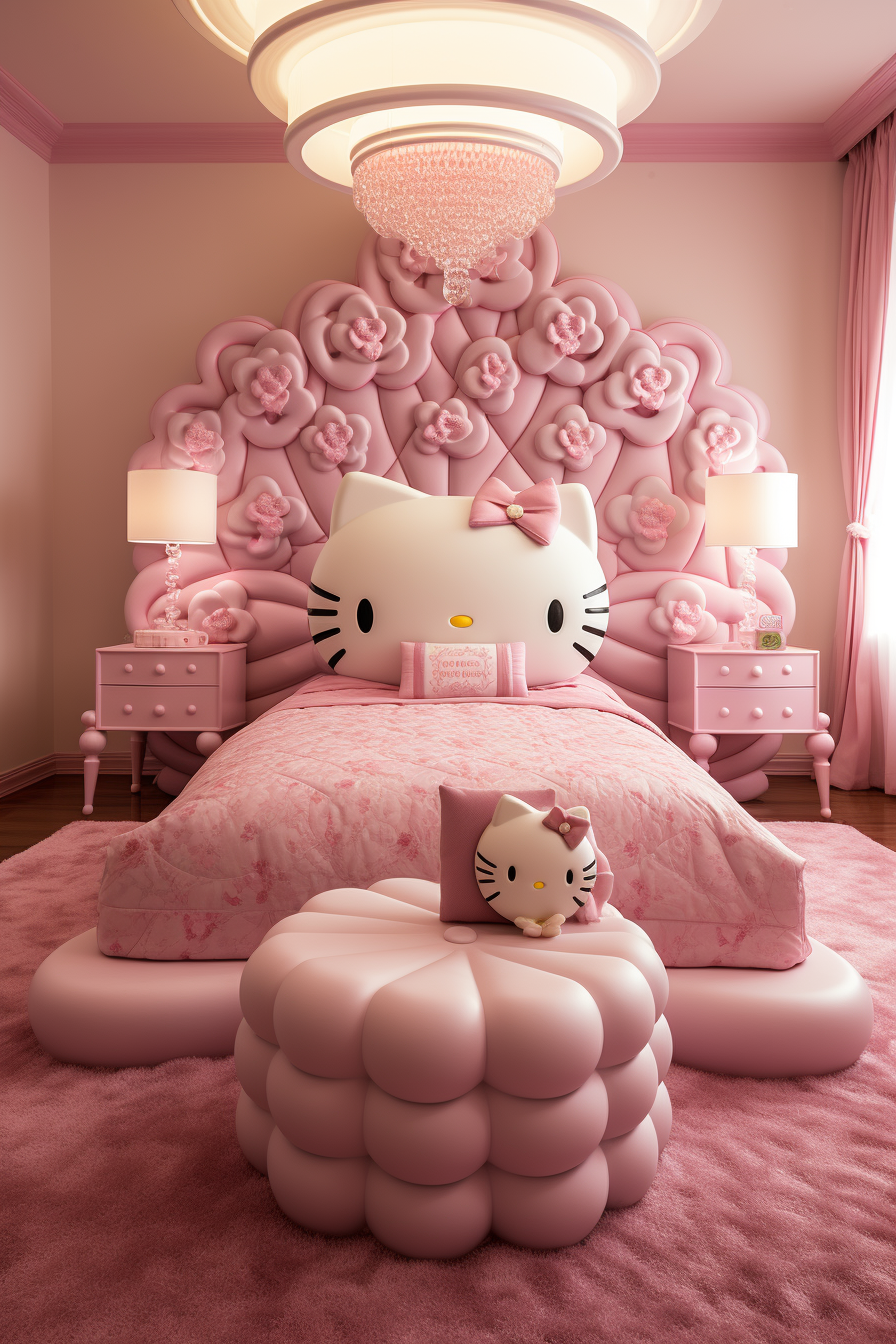 Cute Hello Kitty girls bedroom