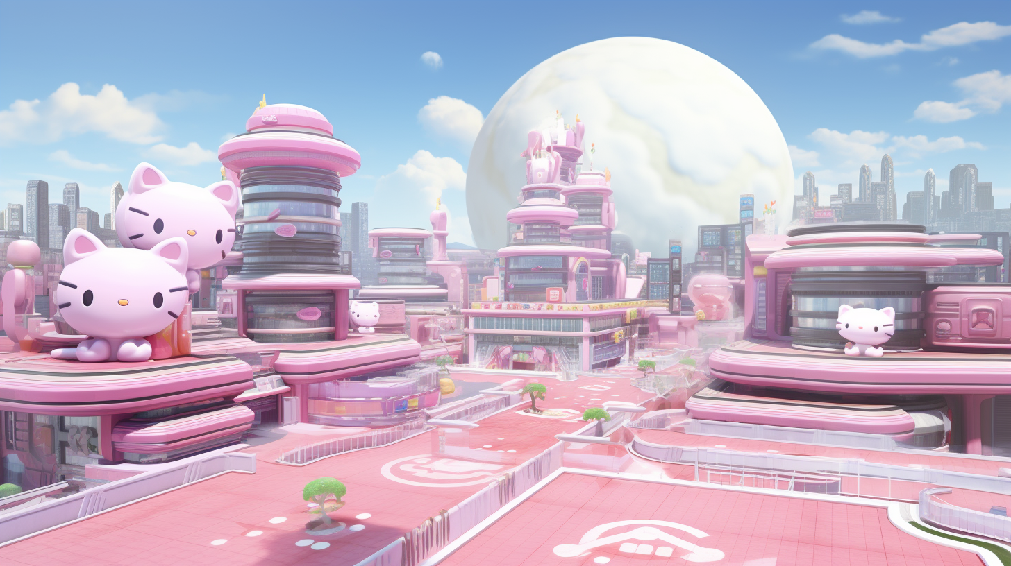 Hello Kitty Video Game Environment