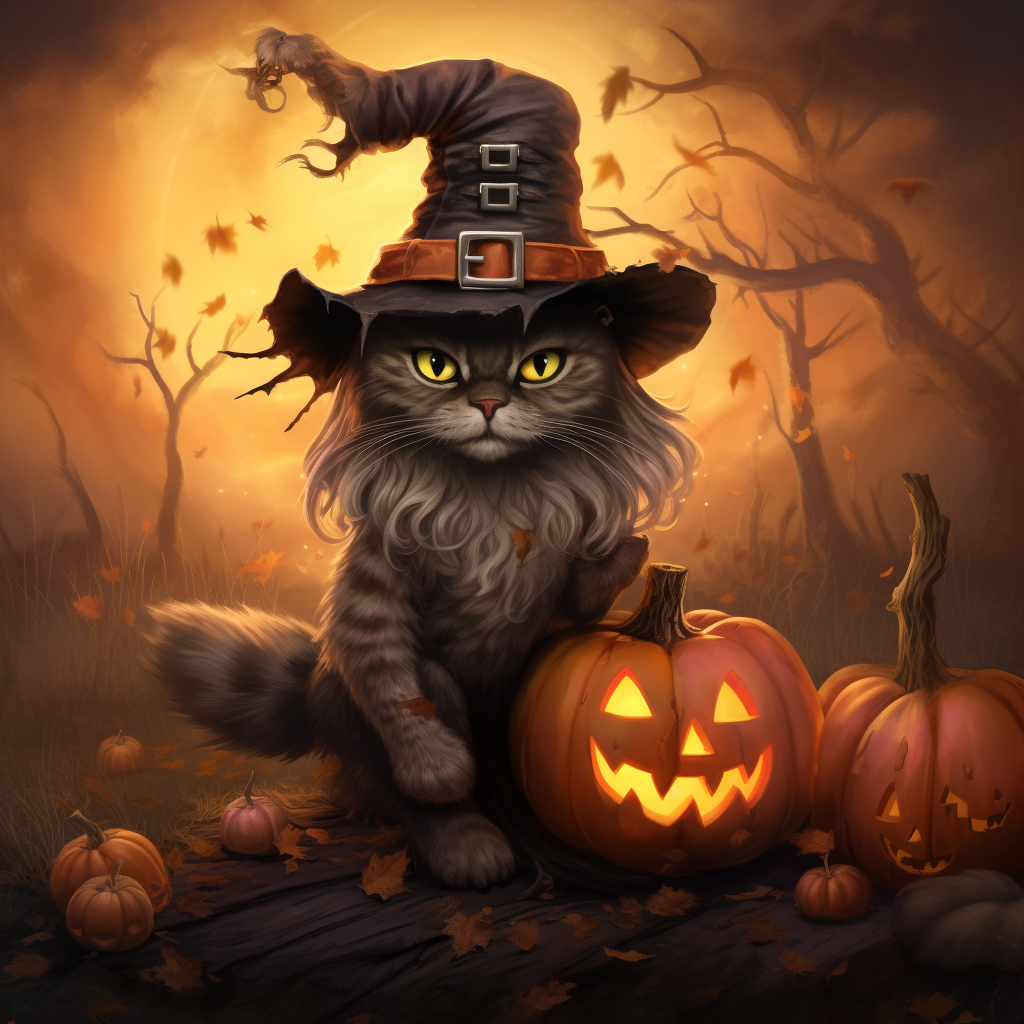 Cute Halloween Cat Picture