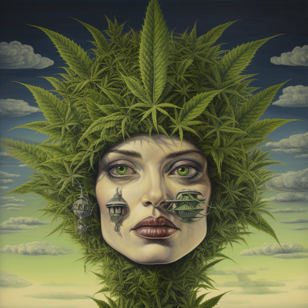 Beautiful hemp surrealist artwork