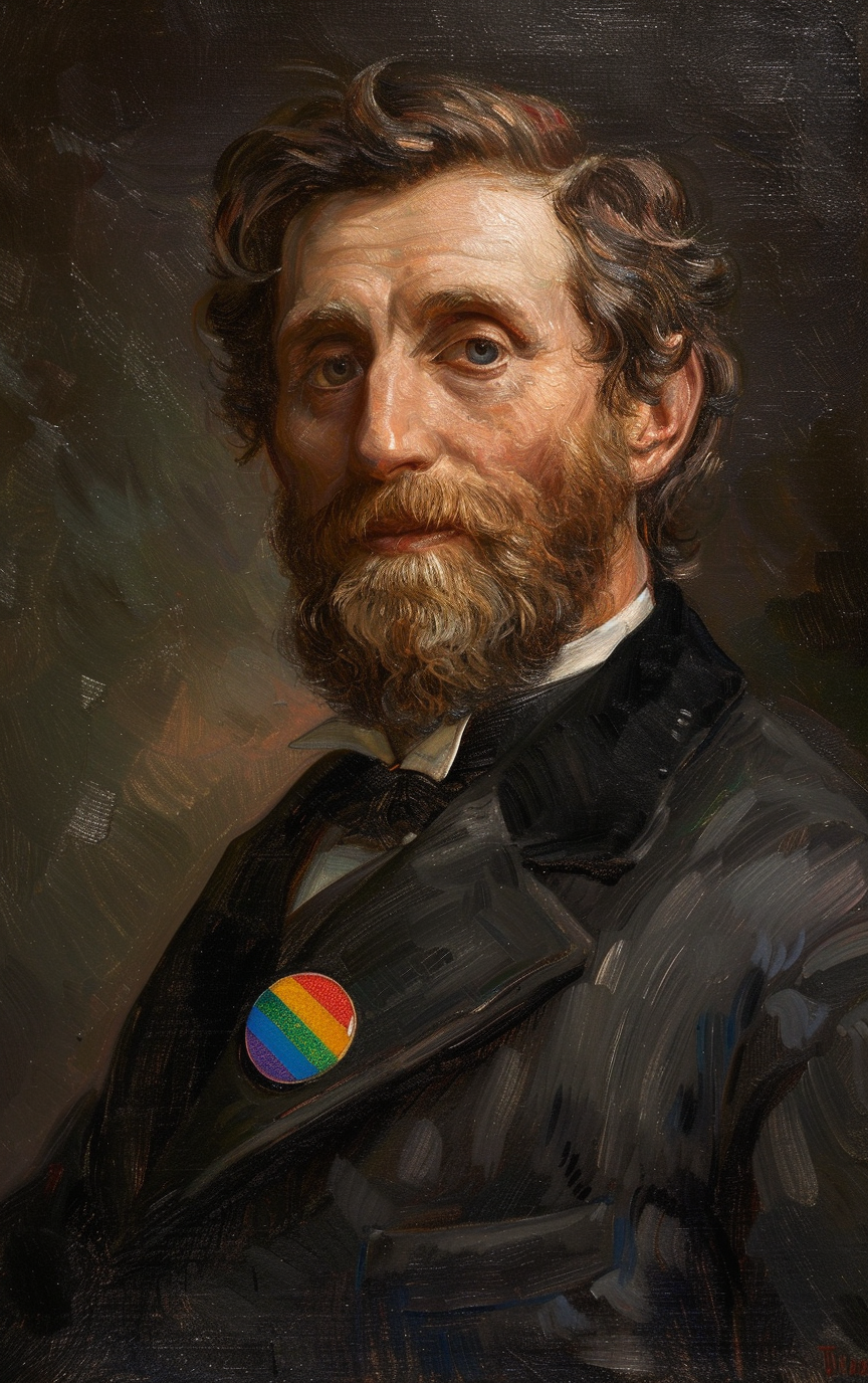 Thoreau Pride Flag Portrait