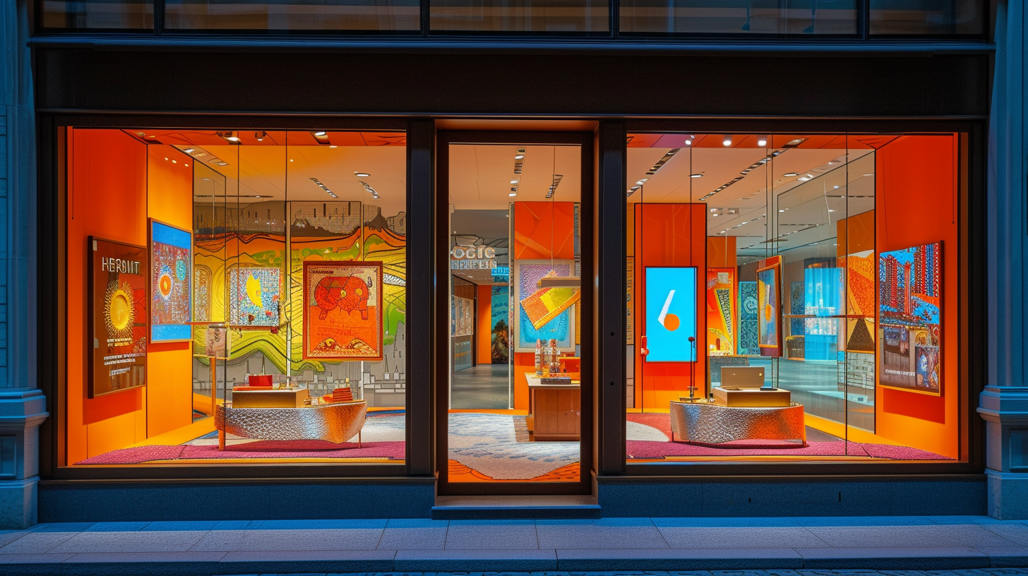 Vintage 1980's Hermès Store Window Display