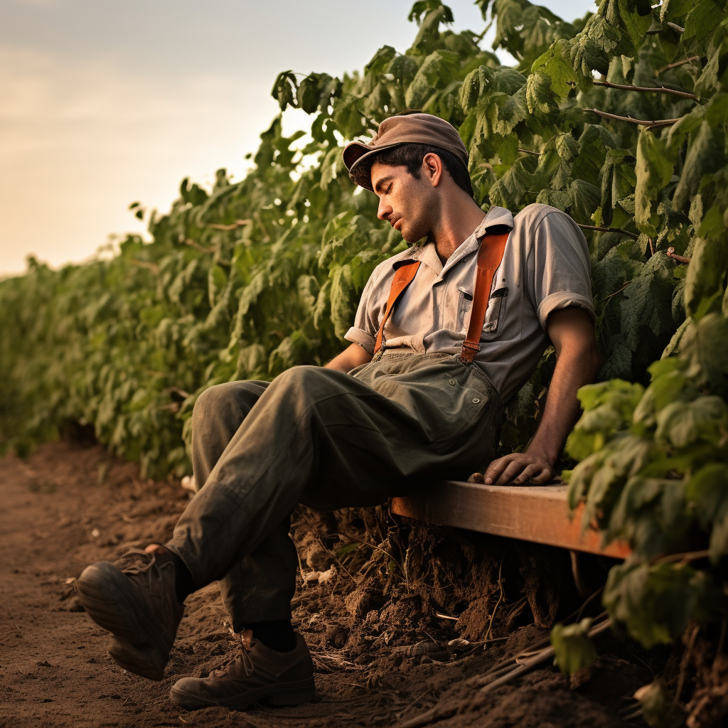 A brave hero enjoying a break on a Kibbutz