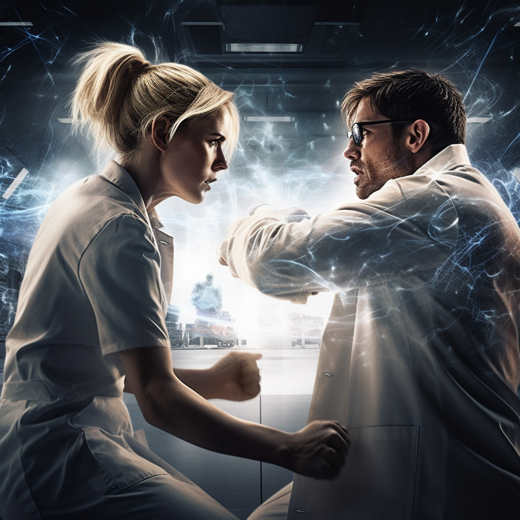 Blonde Doctor battling against Dr. Anthony Fauci