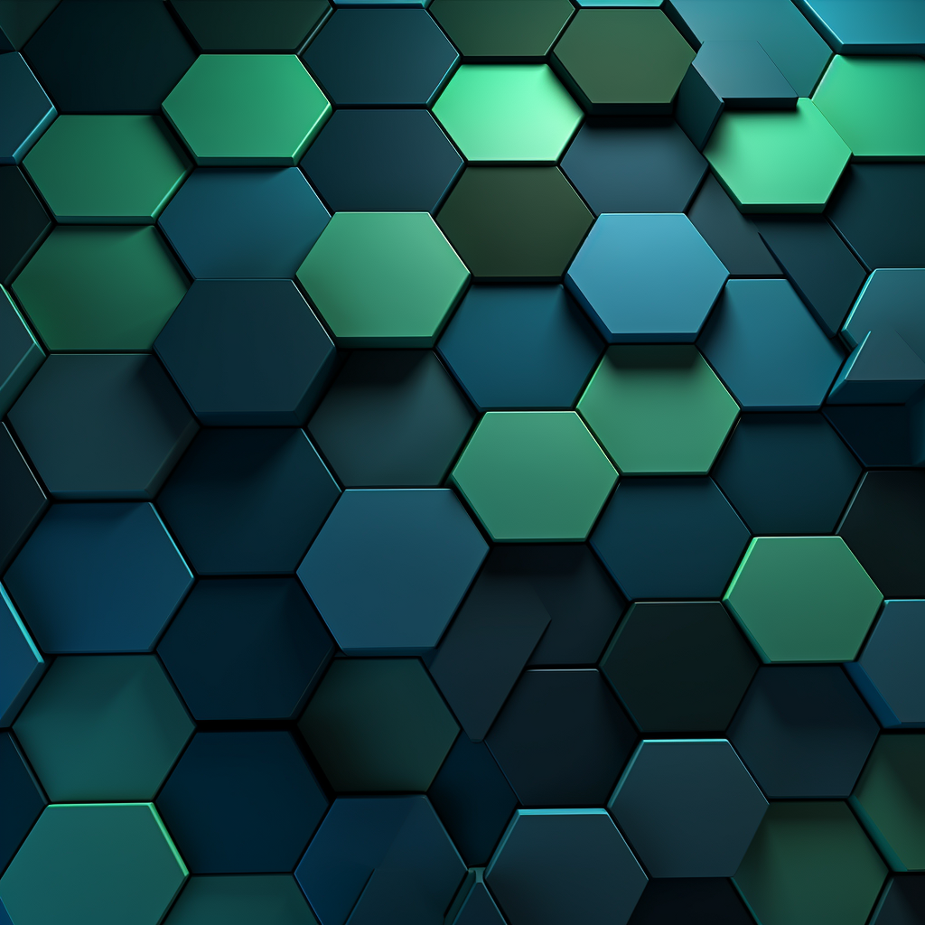 Hexagonal background with accent colors