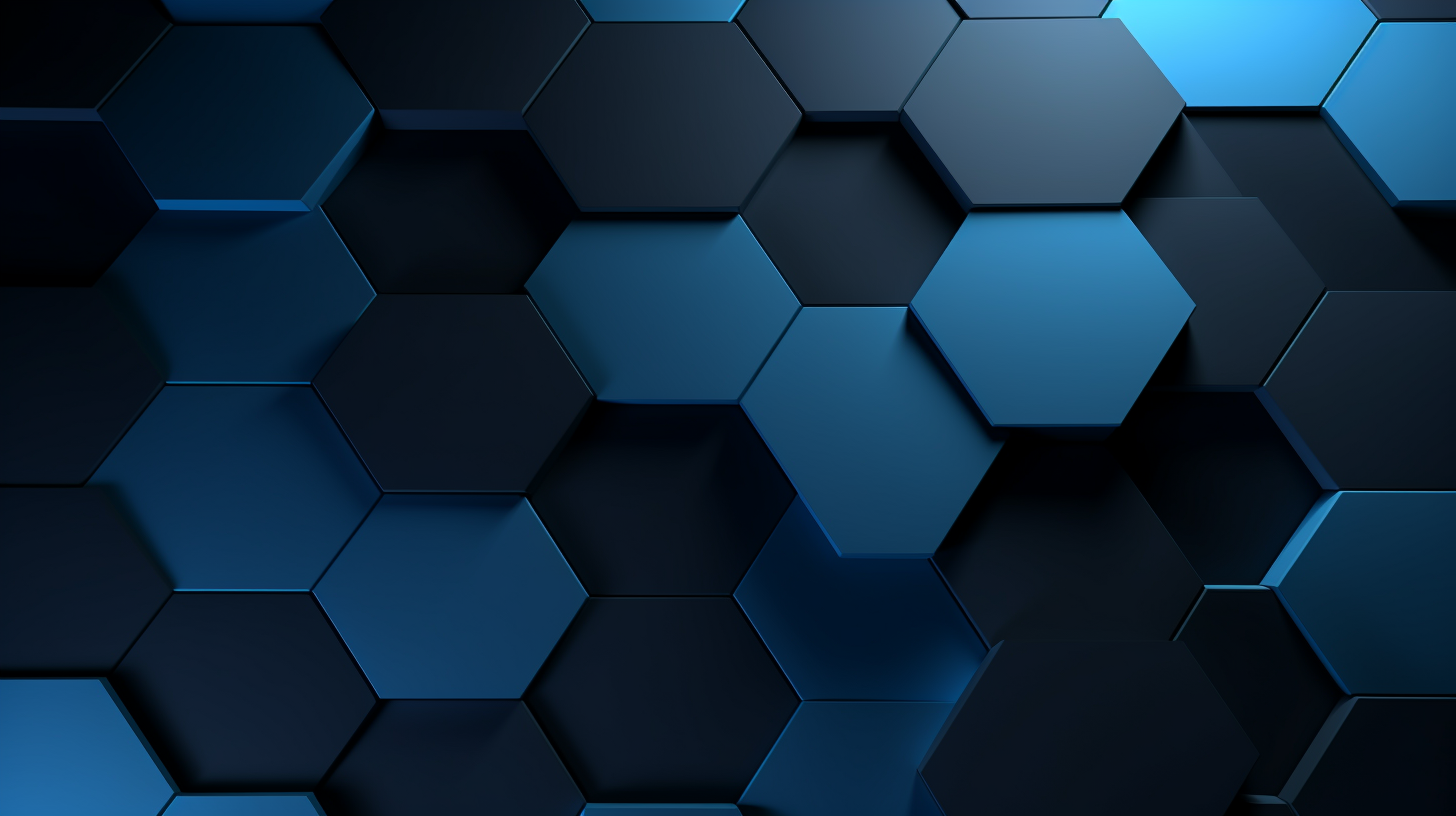 Dark blue hexagonal wallpaper