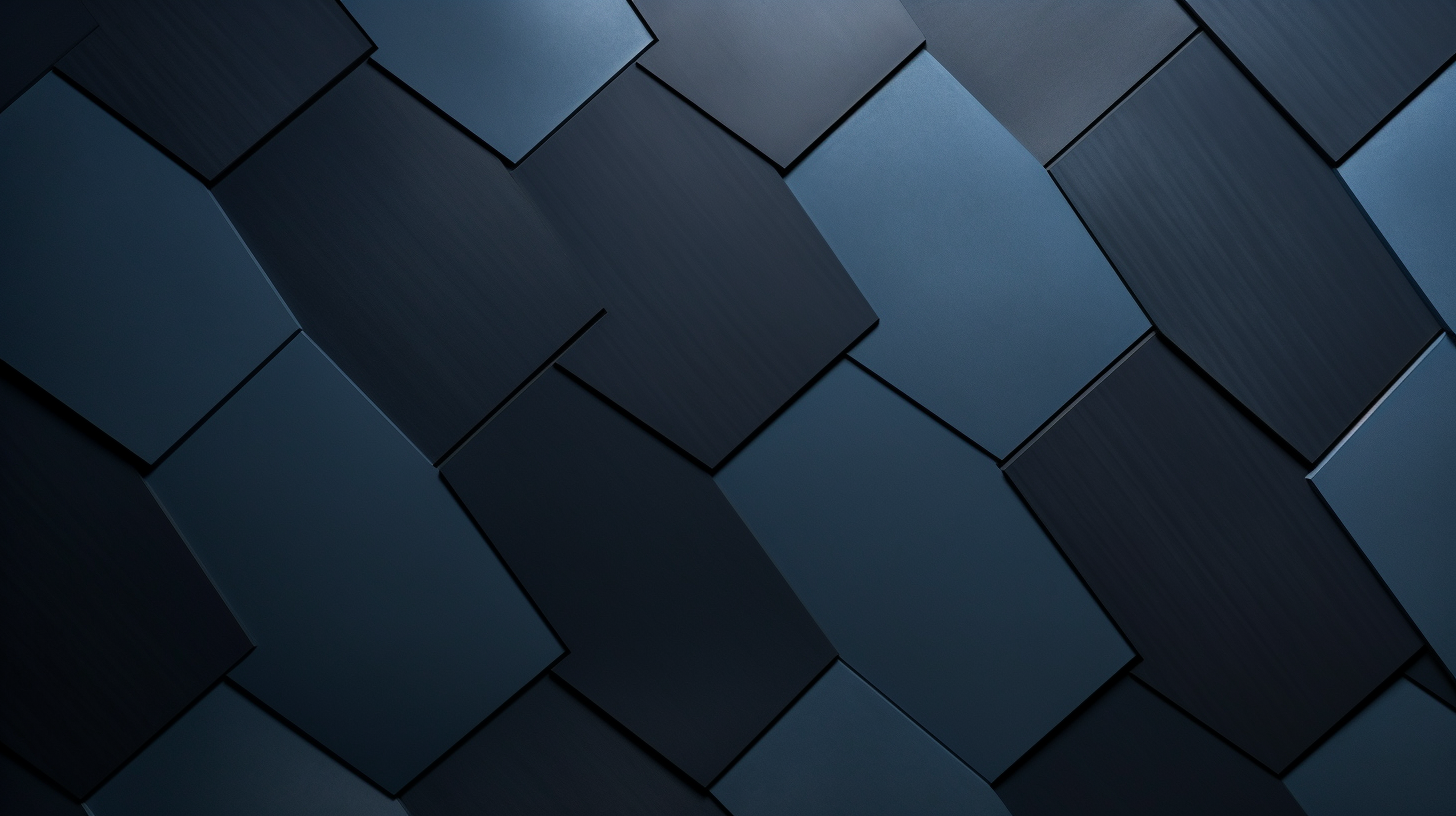 Dark blue hexagonal wallpaper