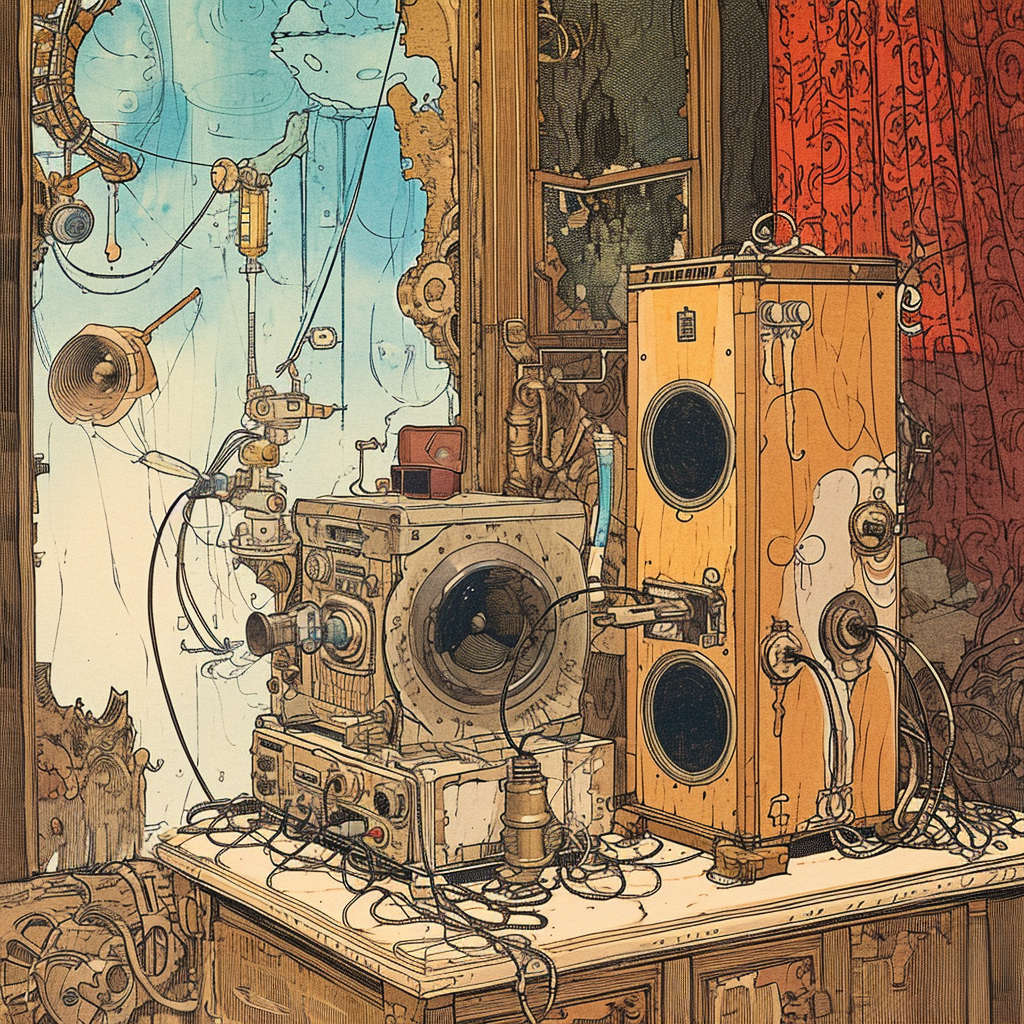 Hi-Fidelity Stereo Wonderland Illustration