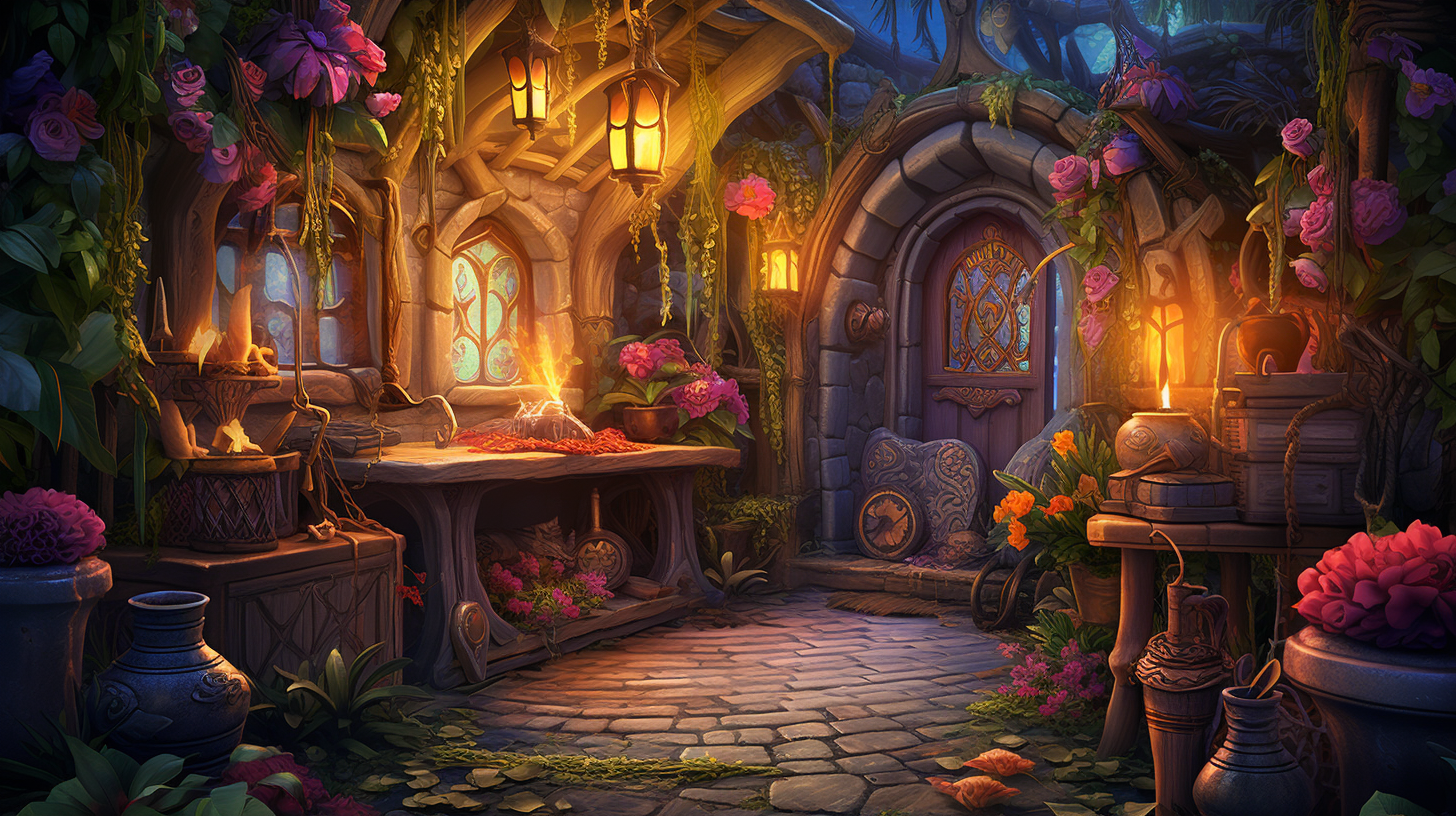 Vibrant hidden object game background