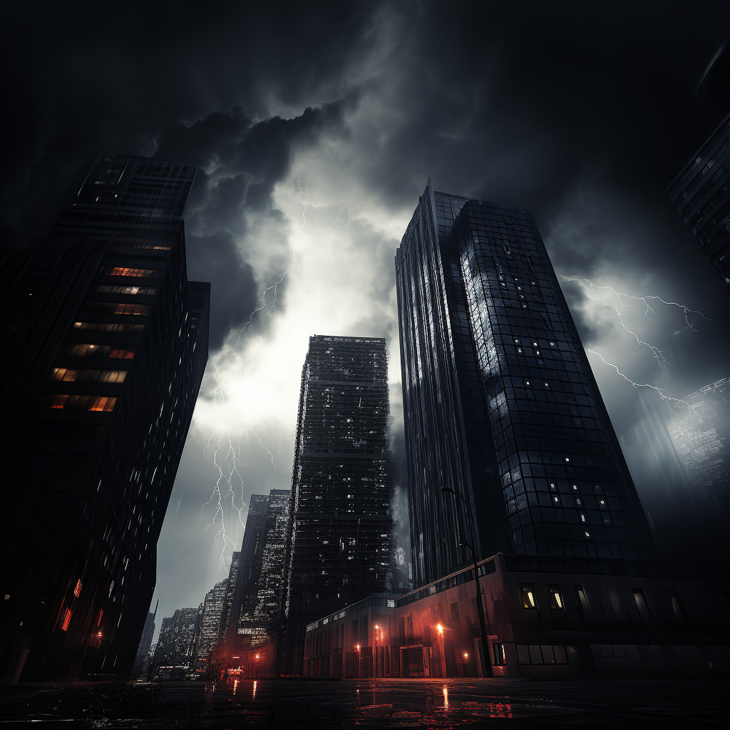 Dark Clouds and High Rise Buildings