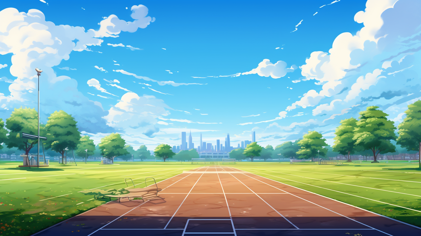 High school sports field background