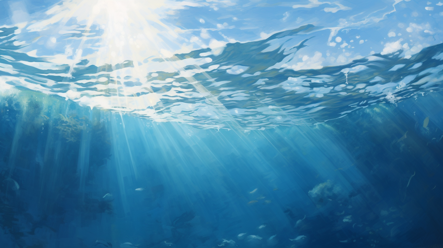 Beautiful underwater ocean landscape scenery